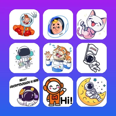 Astronaut Telegram Stickers