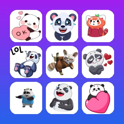 Panda Telegram Stickers Set