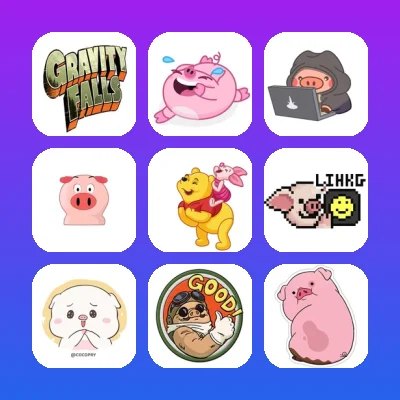 Pigs Telegram Stickers Set