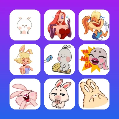 Rabbit Telegram Stickers Set