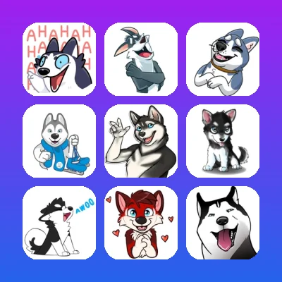 Siberian Husky Telegram Stickers