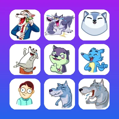 Wolf Telegram Stickers Set