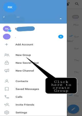 how-to-create-telegram-group step 1