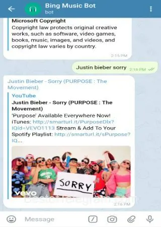 Bing Music Bot preview 2