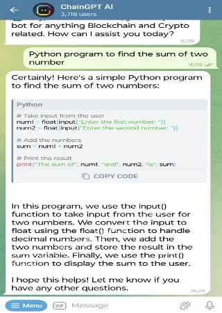 ChainGPT AI preview 2