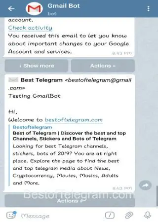 Gmail Bot preview 2