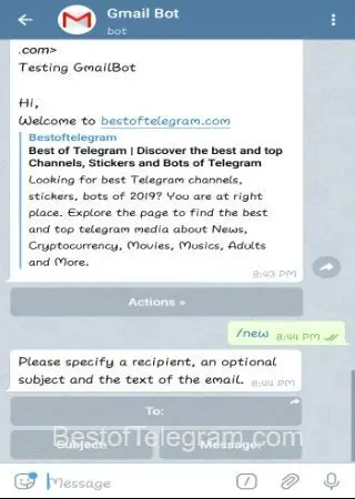 Gmail Bot preview 3