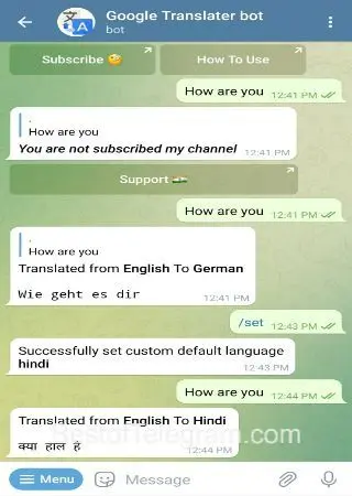 Google Translator Bot preview 3