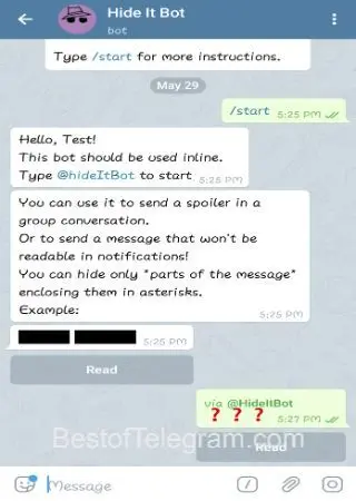 Hide It Bot preview 3