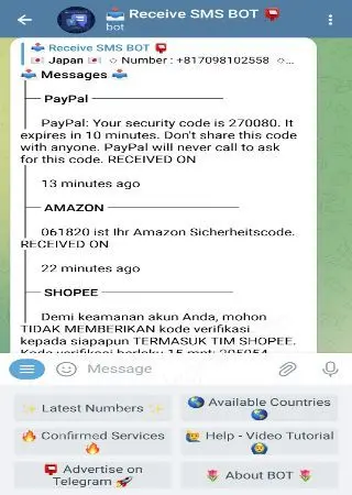 📥 Receive SMS BOT 📮 preview 3