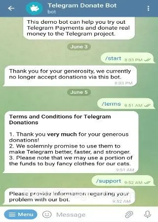 Telegram Donate Bot preview 1