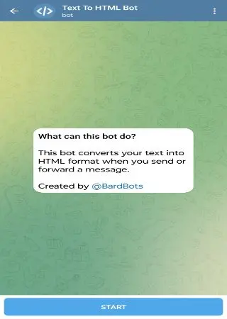 Text To HTML Bot preview 1
