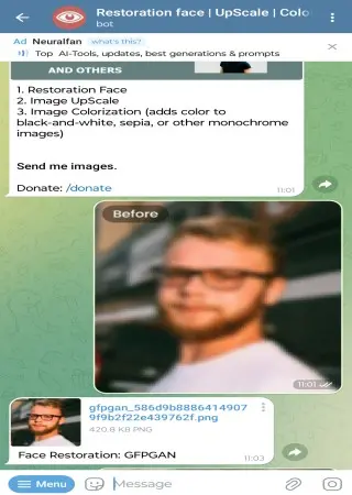 Restoration face | UpScale | Colorization preview 2