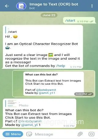 Image to Text (OCR) bot preview 2