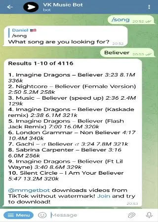 VK Music Bot preview 2