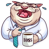 Big Boss Cat sticker pack