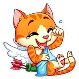 Cupid Cat sticker pack