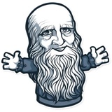 Geniuses of the past sticker pack