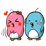 Lovely Couple Penguins sticker pack
