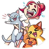 Mia Cat Lady sticker pack