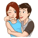 Romantic Couple in Love sticker pack