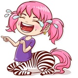 Zebra Girl sticker pack