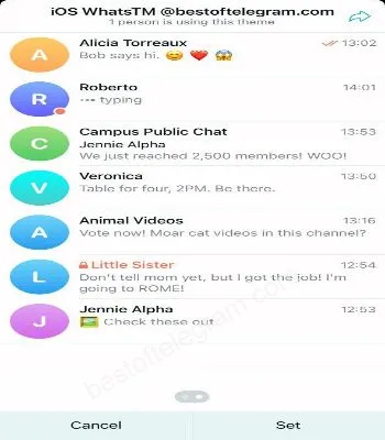 iOS WhatsApp Theme preview